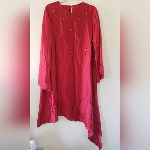 Silk Burgundy Dress